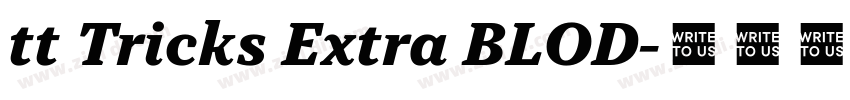 tt Tricks Extra BLOD字体转换 tt Tricks Extra BLOD字体转换